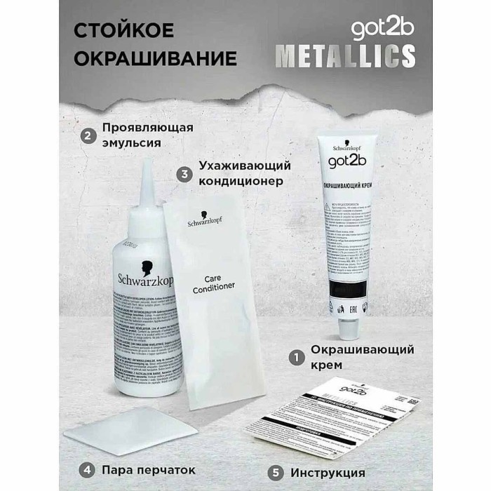 Краска для волос Got2b M68 Темный рубин 142,5мл к/у