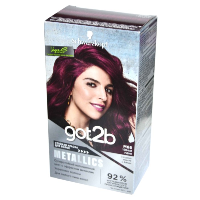 Краска для волос Got2b M68 Темный рубин 142,5мл к/у