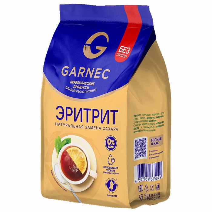 Подсластитель Гарнец Эритрит б/глютена 200гр