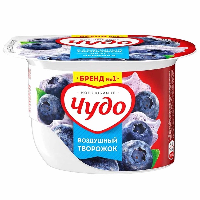 Десерт творожный Чудо черника 5,8% 85гр пэт