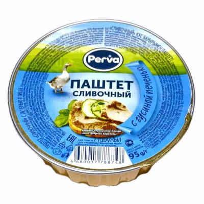 Паштет Perva с гусиной печенью 95гр ламистер круглый