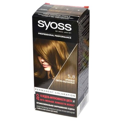 Краска для волос Syoss Color 5-8 Ореховый светло-каштановый 110мл к/у
