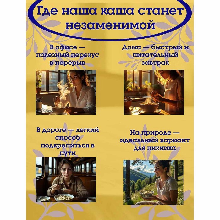 Каша мультизлаковая Relish 6 злаков с молоком 35 гр м/у