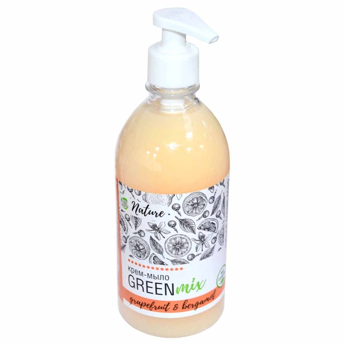Крем-мыло жидкое Green mix Грейпфрут и бергамот 530мл пэт