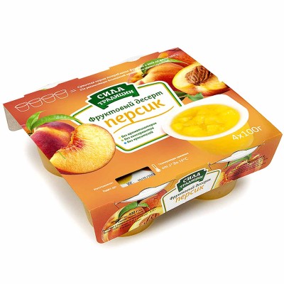Десерт Сила Традиции фруктовый Персик 4*100гр пэт