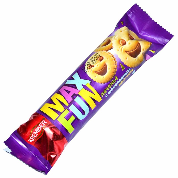 Печенье Krember Max Fun с шоколадной глазурью 73гр м/у