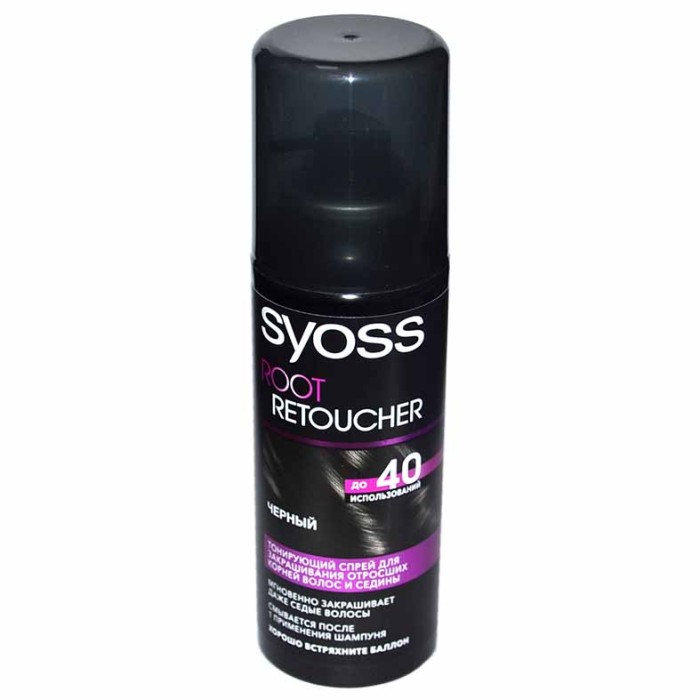 Спрей тонирующий для волос Syoss Root Retoucher Черный 120мл пэт