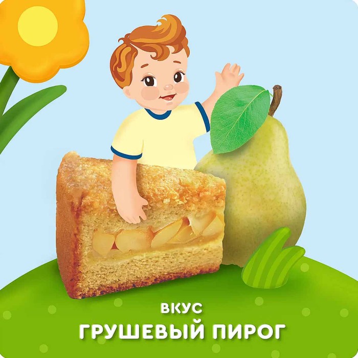 Пюре Агуша грушевый пирог с 8мес 80гр пауч