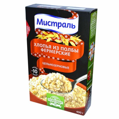 Хлопья Мистраль Фермерские из полбы 400гр к/у