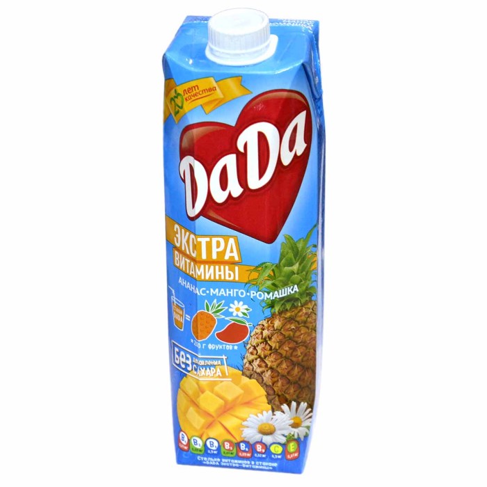 Нектар DaDa Экстра витамины ананас-манго-ромашка 0,95л т/п