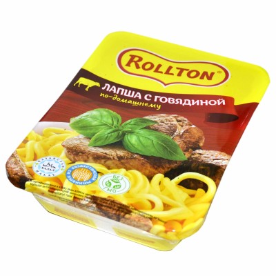 Лапша Роллтон говядина 90гр лоток