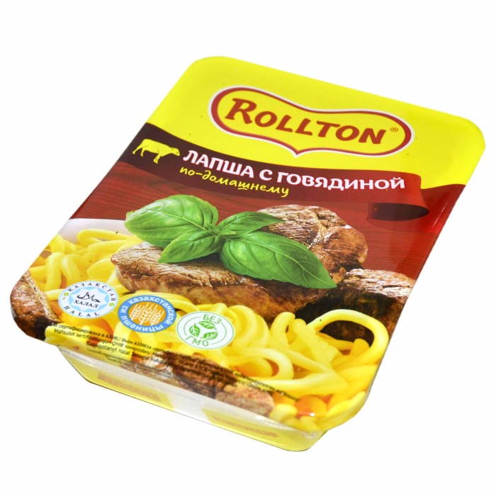 Лапша Роллтон говядина 90гр лоток