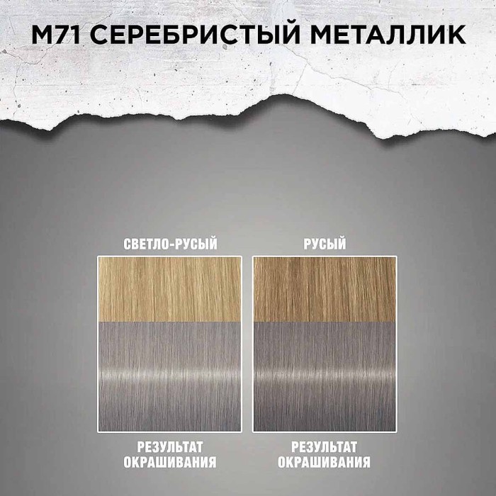 Краска для волос Got2b M71 Серебристый металлик 142,5мл к/у