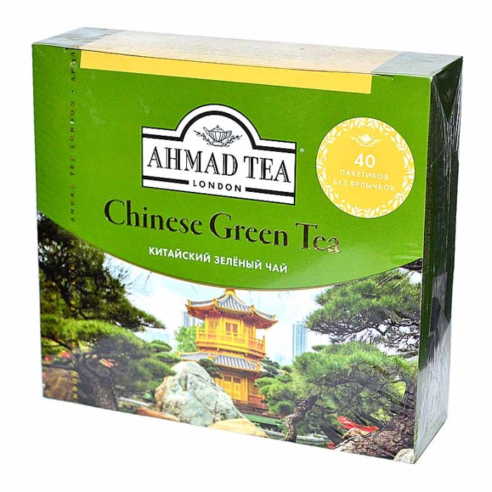 Чай Ahmad Tea Китайский зеленый 40*1,8гр к/у