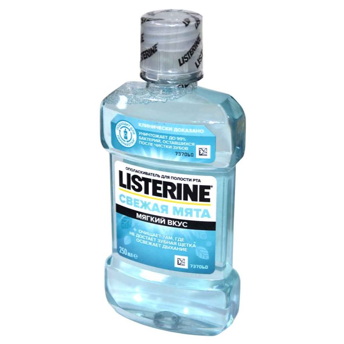Ополаскиватель для полости рта Listerine Свежая мята 250мл пэт