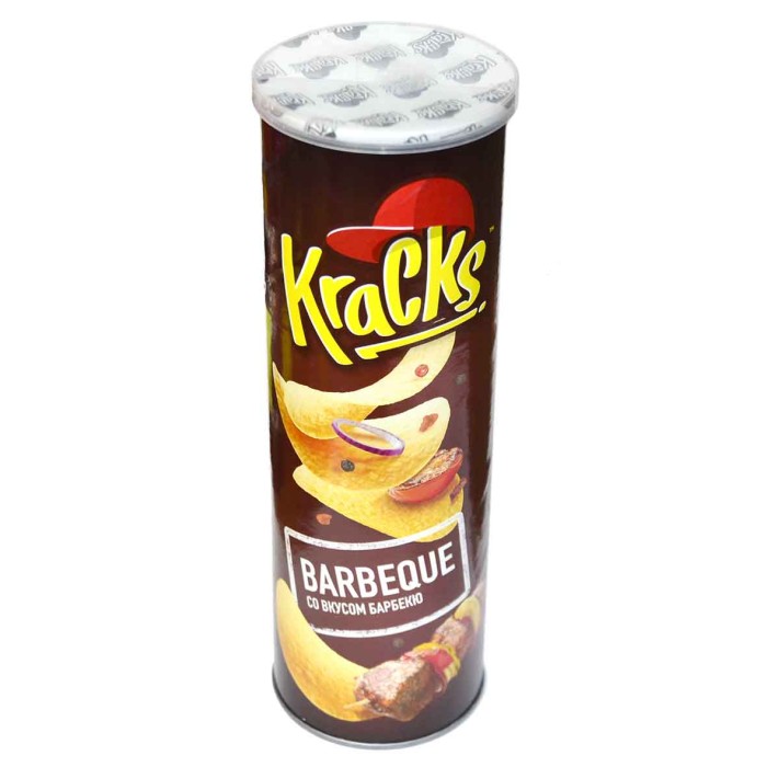 Чипсы Kracks Barbeque 160гр туба