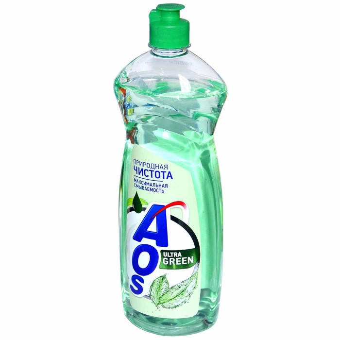 Средство для мытья посуды Aos Ultra Green 900мл пэт