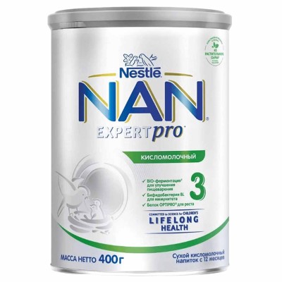 Смесь Nan Premium 3 кисломолочная с 12мес 400гр пэт