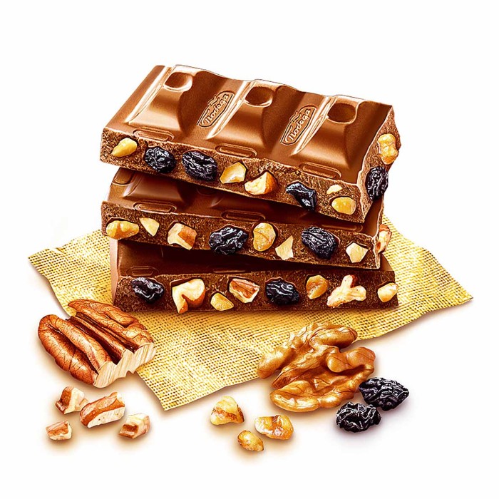 Шоколад Победа Два ореха изюм молочный 100гр к/у