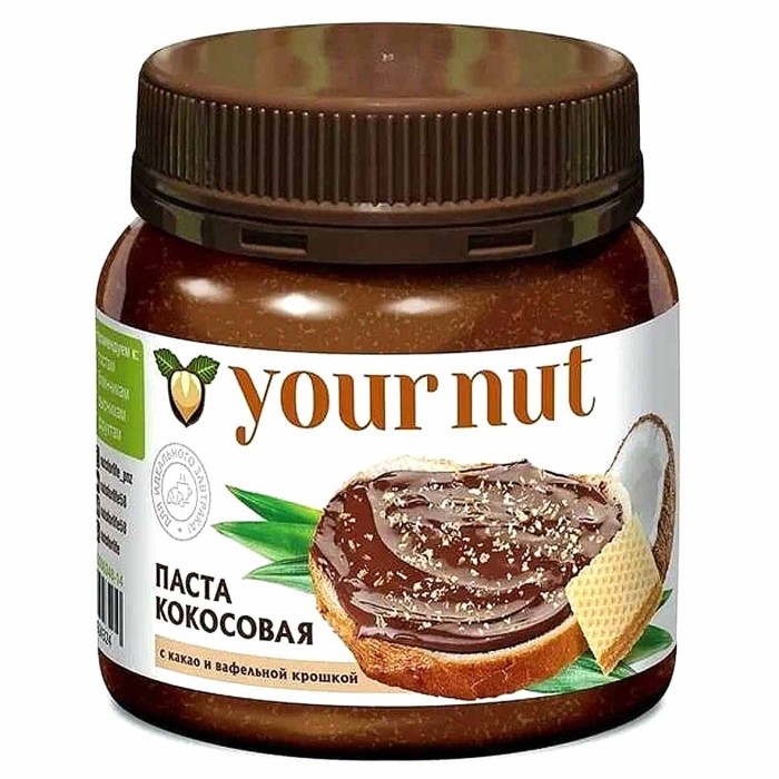 Паста кокосовая Your Nut с какао и ваф крошкой 250гр пэт