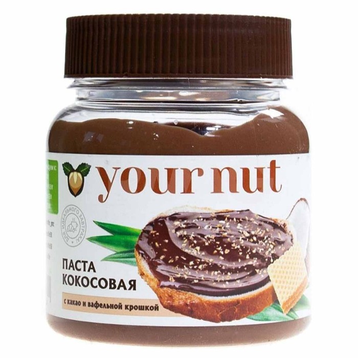 Паста кокосовая Your Nut с какао и ваф крошкой 250гр пэт
