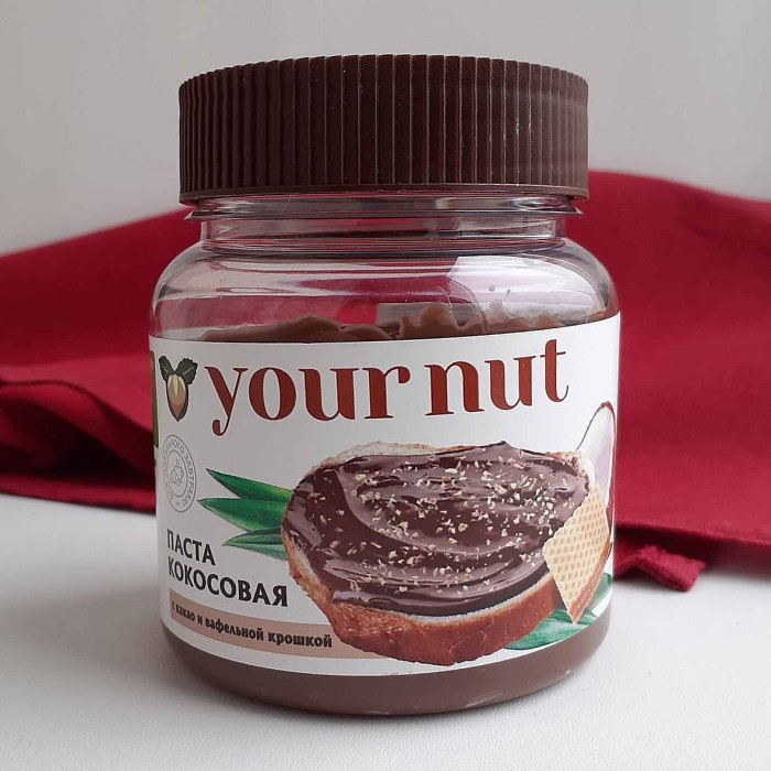 Паста кокосовая Your Nut с какао и ваф крошкой 250гр пэт