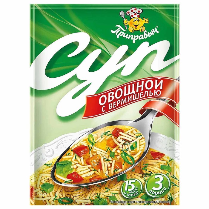 Суп Приправыч Овощной с вермишелью 60гр м/у
