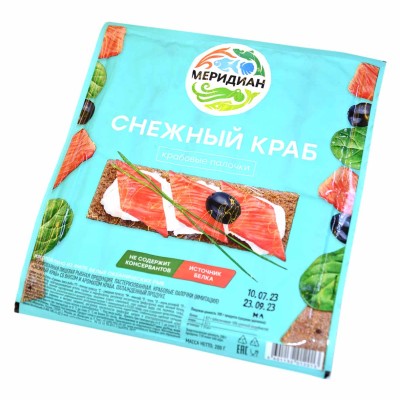 Палочки крабовые Меридиан Снежный краб 200гр м/у