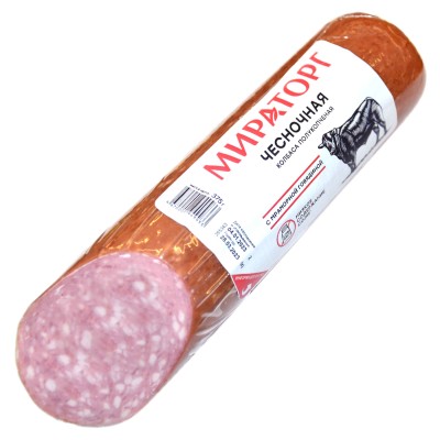 Колбаса п/к Мираторг Чесночная 375гр в/у