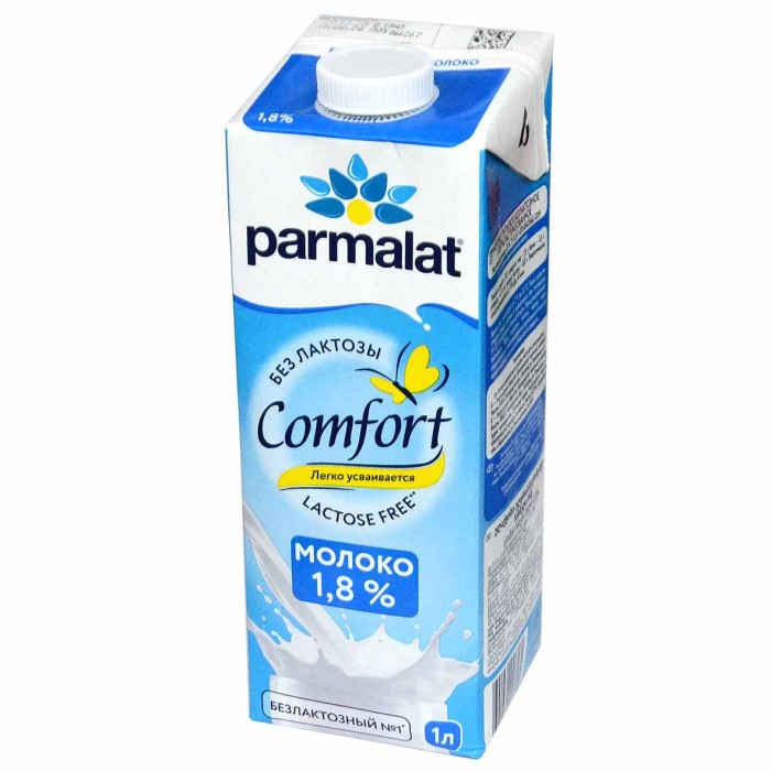 Молоко Parmalat Comfort безлактозное 1,8% 1л т/п
