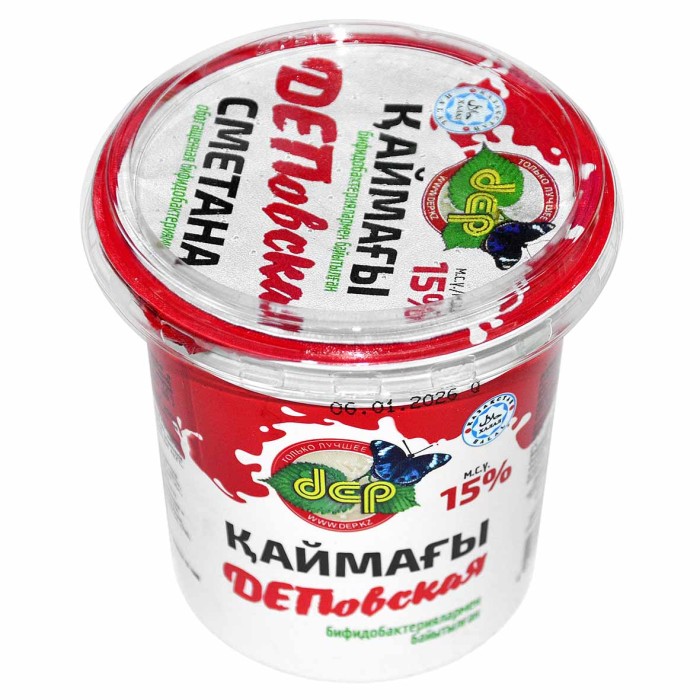 Сметана dep ДЕПовская 15% 400гр пэт
