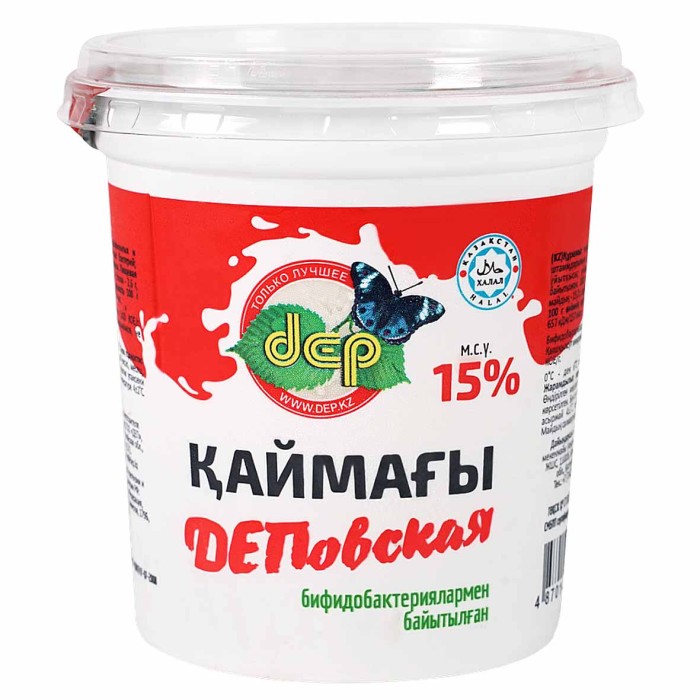 Сметана dep ДЕПовская 15% 400гр пэт