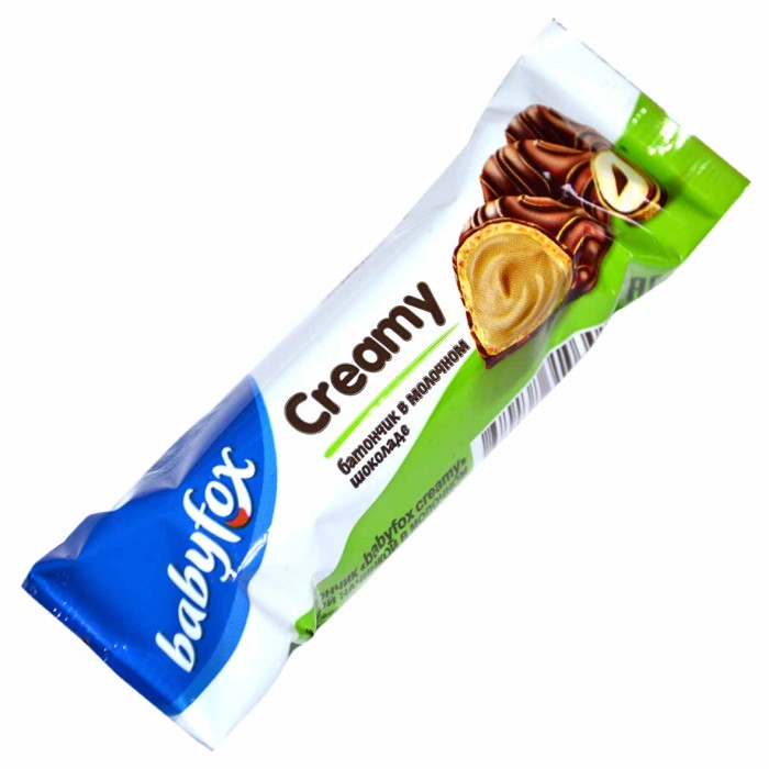 Батончик Baby Fox Creamy вафельный молочно-ореховый 23гр м/у