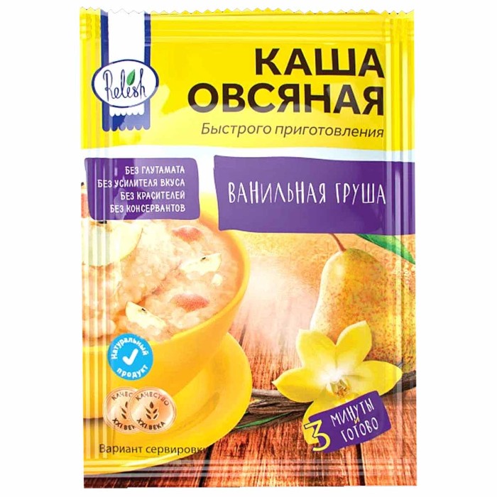 Каша овсяная Relish ванильная груша 35 гр м/у