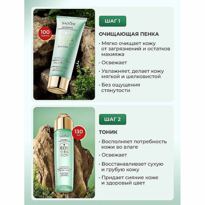 Набор подарочный SADOER Niacinamide 6в1 к/у