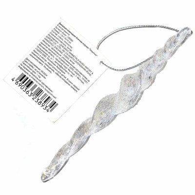 Игрушка елочная Сосулька 14см