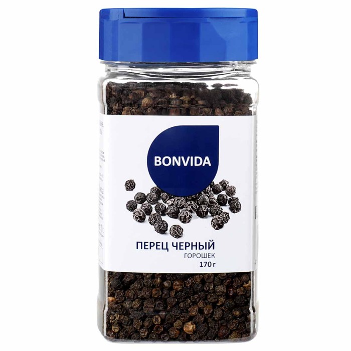 Перец Bonvida черный горошек 170гр пэт