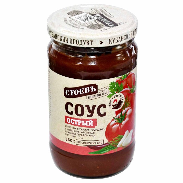 Соус Стоевъ Острый 360гр ст/б