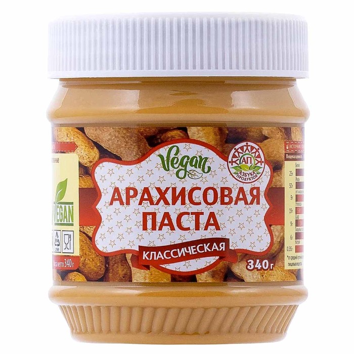 Паста арахисовая A-produkt классическая кремовая 340гр пэт