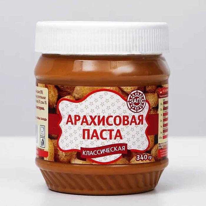Паста арахисовая A-produkt классическая кремовая 340гр пэт