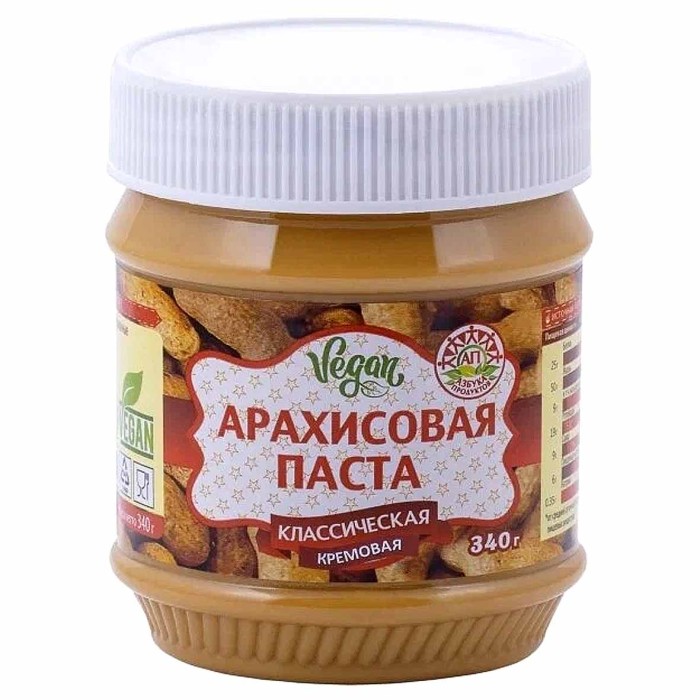 Паста арахисовая A-produkt классическая кремовая 340гр пэт