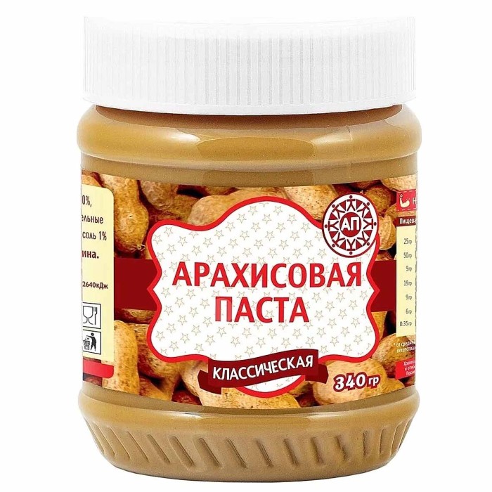 Паста арахисовая A-produkt классическая кремовая 340гр пэт