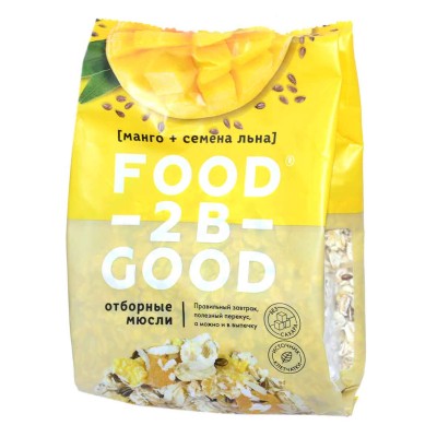 Мюсли Food -2b -Good запеченные манго-семена льна 250гр м/у