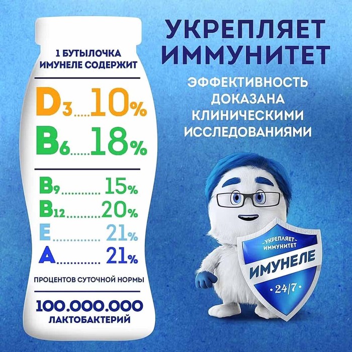 Напиток Имунеле Neo тутти-фрутти 0,9% 95мл пэт