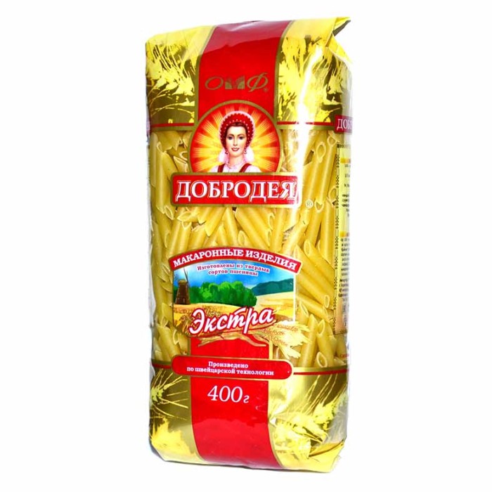 Макароны Добродея перья гладкие 400гр м/у