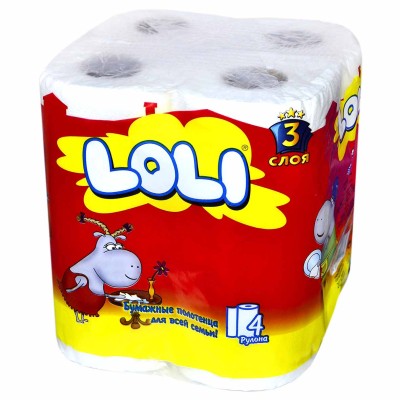 Полотенца бумажные Loli 4шт м/у