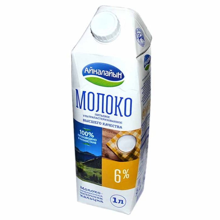 Молок Айналайын 6% 1л т/п