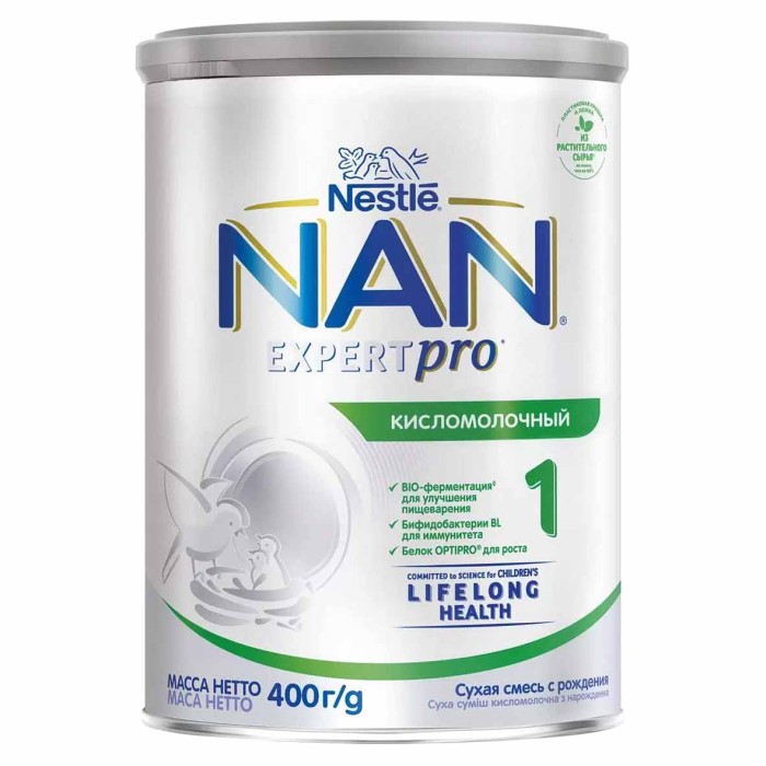 Смесь Nan 1 Premium кисломолочная с рождения 400гр пэт
