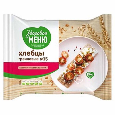 Хлебцы Здоровое меню гречневые №15 90гр м/у