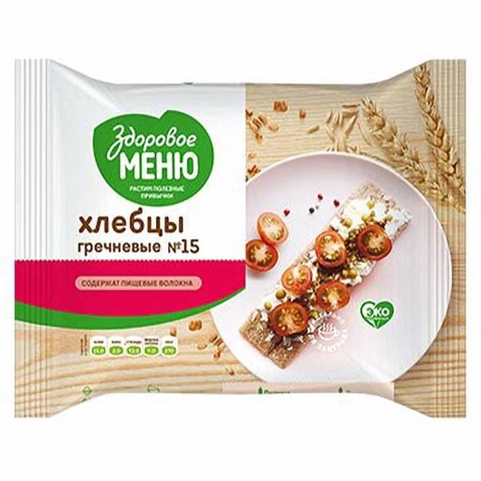 Хлебцы Здоровое меню гречневые №15 90гр м/у